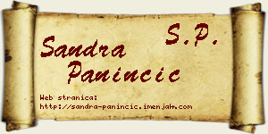 Sandra Paninčić vizit kartica